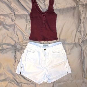 Super High Waisted Cotton Jean Short